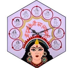 Handcrafted Navdurga Lippan Art Wall Clock